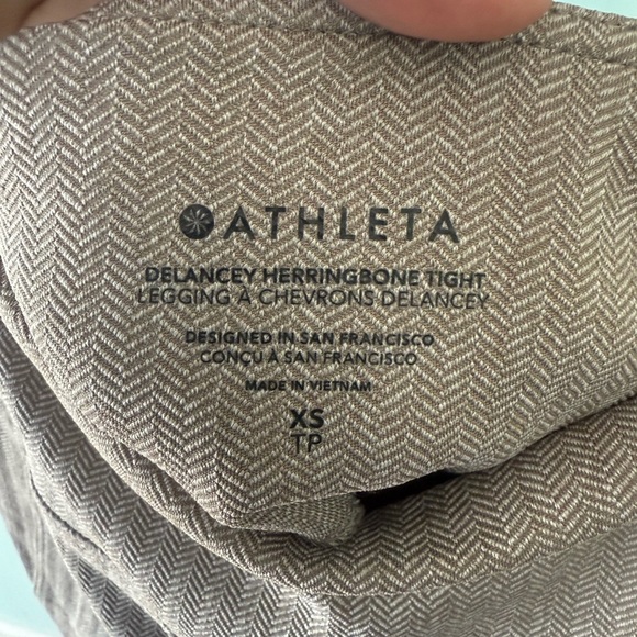Athleta Delancey Tights Herringbone Pants Womens Size Extra Small - Picture 4 of 9